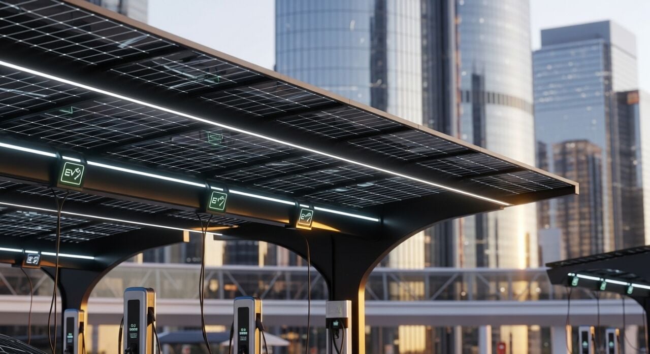 Solar Carport Sistemleri ve Elektrikli Araç Şarjı