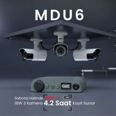 MDU6 - Mini DC UPS Serisi - Taşınabilir 12V Güç İstasyonu - Ay Taşı