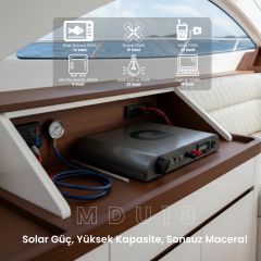 MDU18 - Mini DC UPS Serisi - Taşınabilir 12V Güç İstasyonu - Ay Taşı