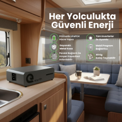 Y361 - Moduler Serisi - 38.4V 100Ah LiFePO4 Prizmatik Lityum Akü - Ay Taşı