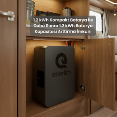 D121 - Power Wall Serisi - 12.8V 100Ah LiFePO4 Prizmatik Lityum Akü - Ay Taşı