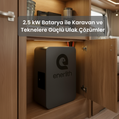 D241 - Power Wall Serisi - 25.6V 100Ah LiFePO4 Prizmatik Lityum Akü - Ay Taşı