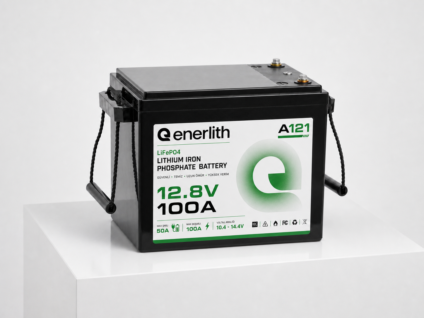 12.8V 100Ah LiFePO4 Prizmatik Lityum Akü - A121 - Marin ABS Serisi
