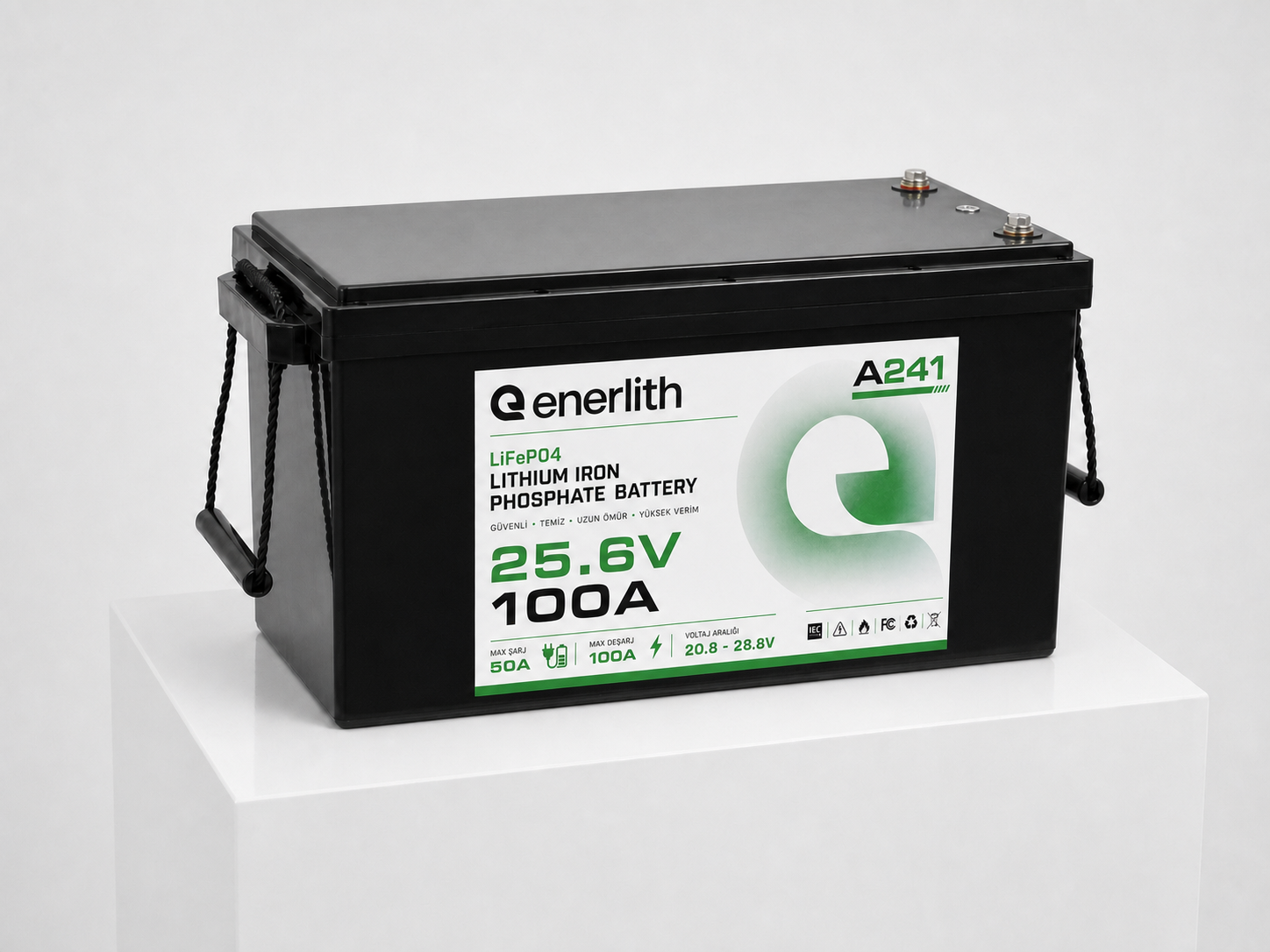 25.6V 100Ah LiFePO4 Prizmatik Lityum Akü - A241 - Marin ABS Serisi